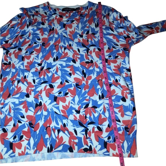Lauren Ralph Lauren Floral-Print Crewneck long sleeve Sweater size L - Picture 8 of 8